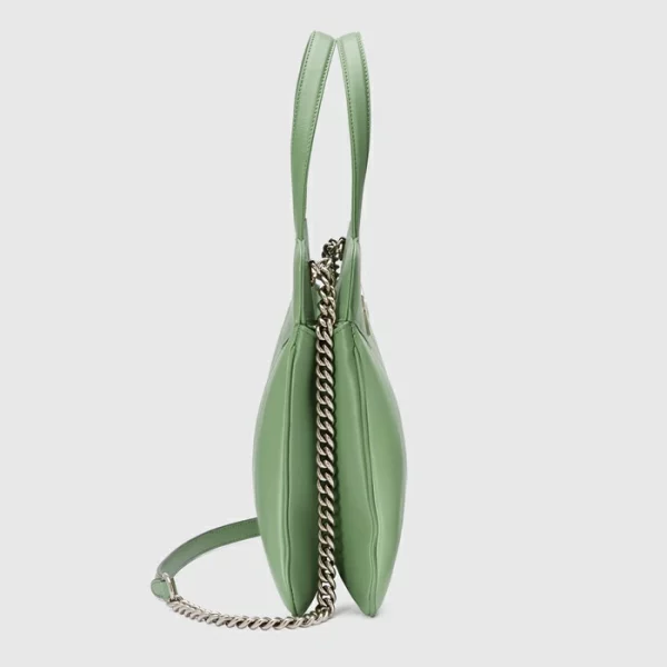 GUCCI Petite GG Small Tote Bag - Light Green Leather