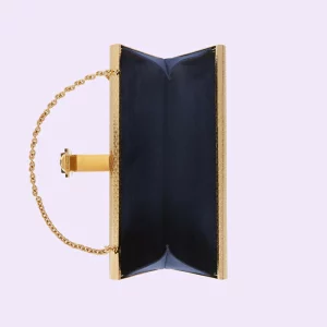GUCCI Small Shoulder Bag With Crystal Buckle - Gold Metal